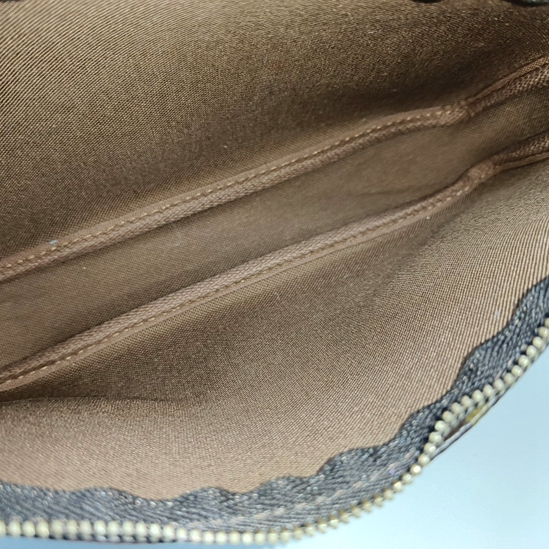 ACCESSOIRES Monogram Coated Canvas Brown