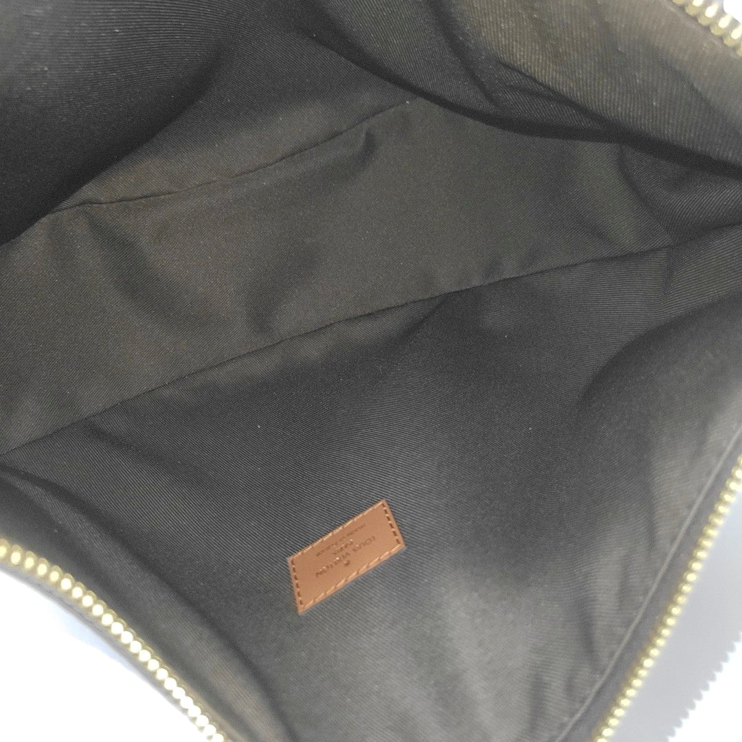 LOOP HOBO Monogram Coated Canvas Brown