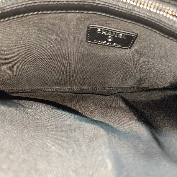 Quilted Grained Calfskin Clutch Black