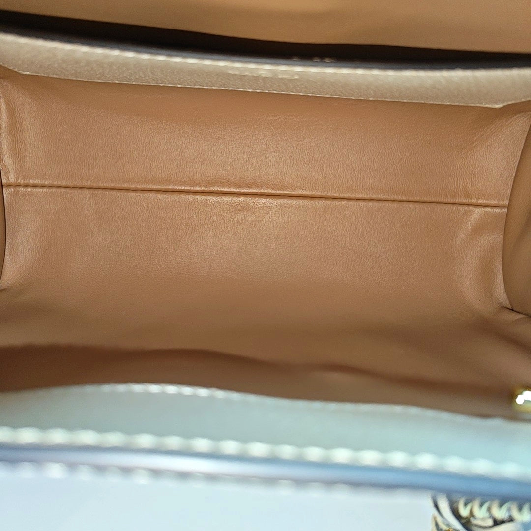 Padlock Small Coated Canvas Beige