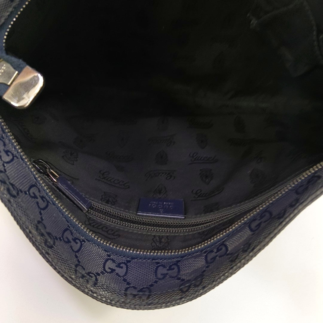 Monogram Coated Canvas Shoulder Bag Blue