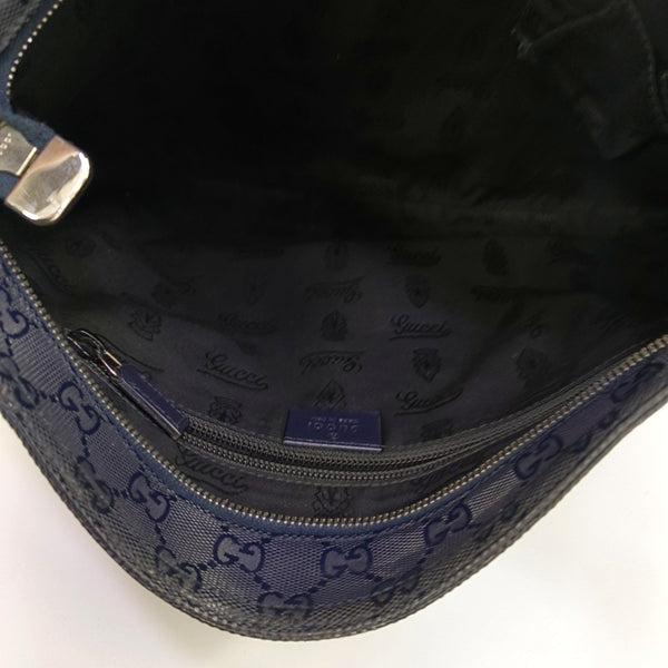 Monogram Coated Canvas Shoulder Bag Blue