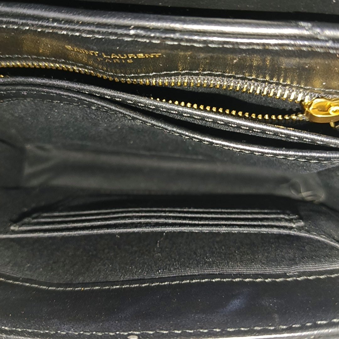 LOULOU Extra Small Chevron Calfskin Black