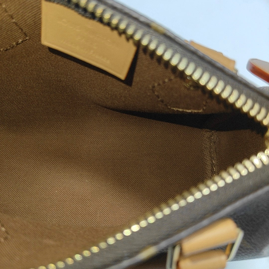 SPEEDY Nano Monogram Coated Canvas Brown