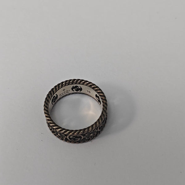 Interlocking G 925 Sterling Silver Ring HK 16