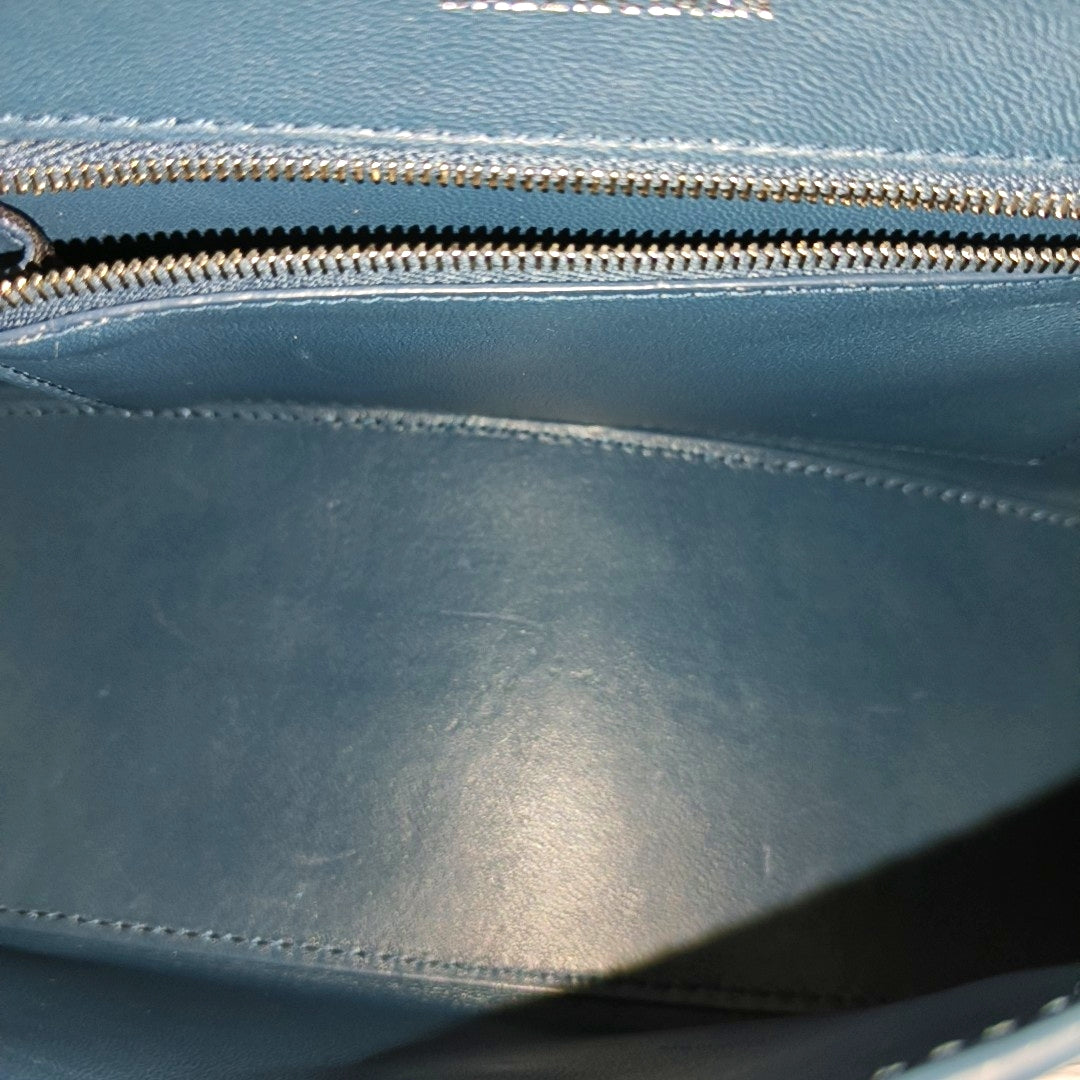 Hourglass S Calfskin Blue