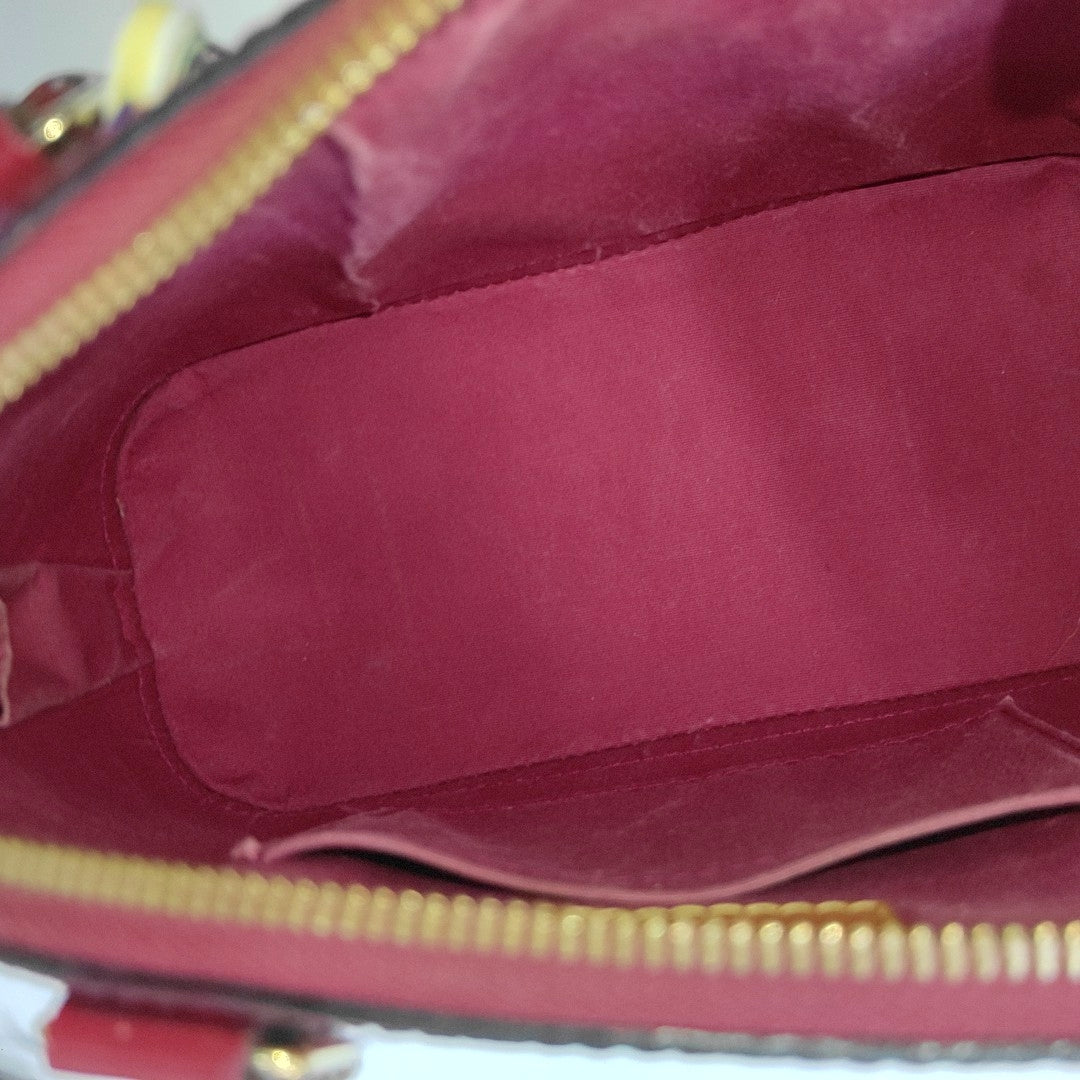 ALMA BB Monogram Patent Leather Red