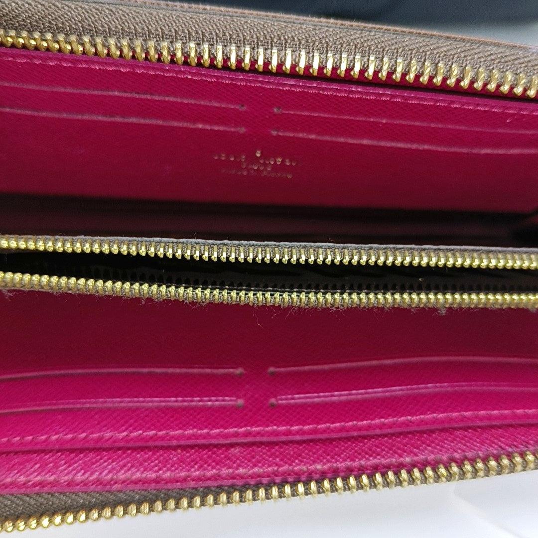 CLÉMENCE Monogram Coated Canvas Brown Wallet