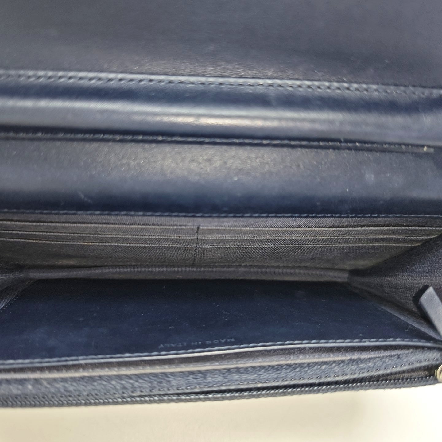 WOC Quilted Patent Leather Blue