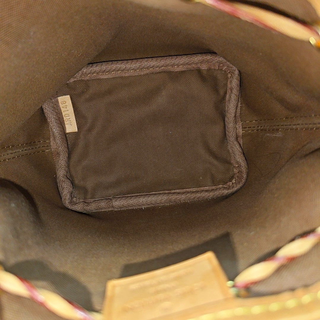 NÉONOÉ Nano Monogram Coated Canvas Brown