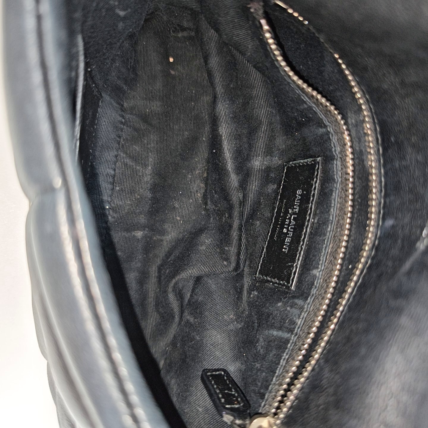 PUFFER Mini Chevron Lambskin Black