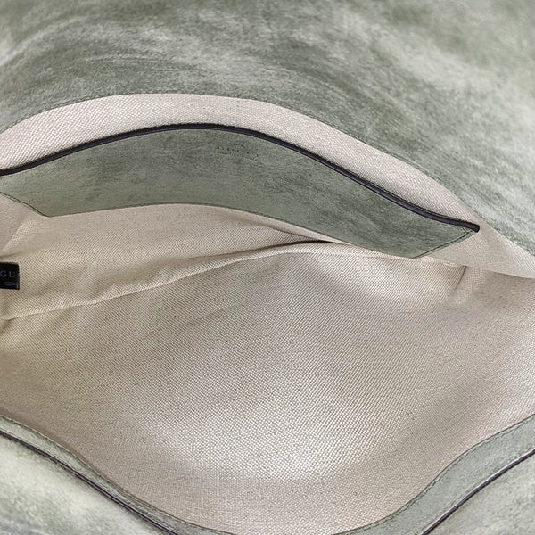 Monogram Suede Shoulder Bag Green
