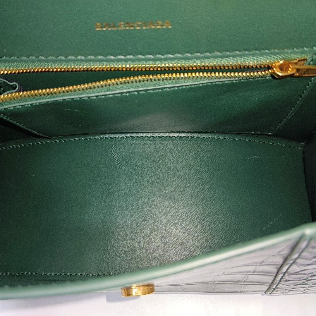 Hourglass S Calfskin Green