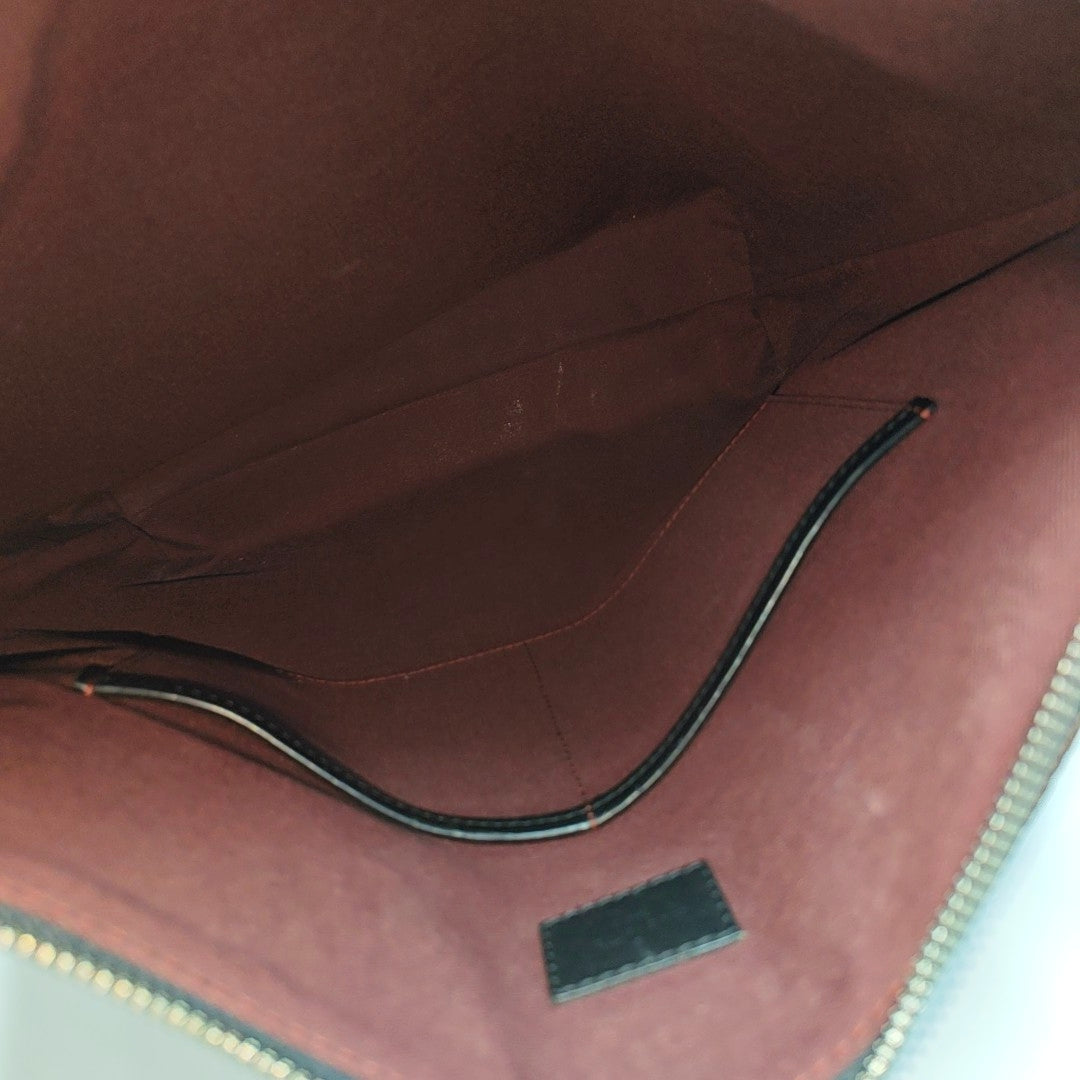 KITAN Monogram Coated Canvas Brown