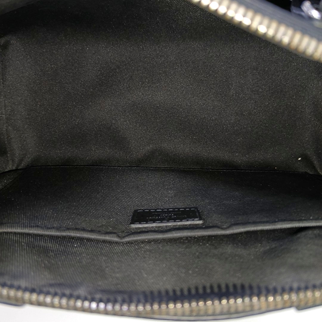 KEEPALL Monogram Coated Canvas Black