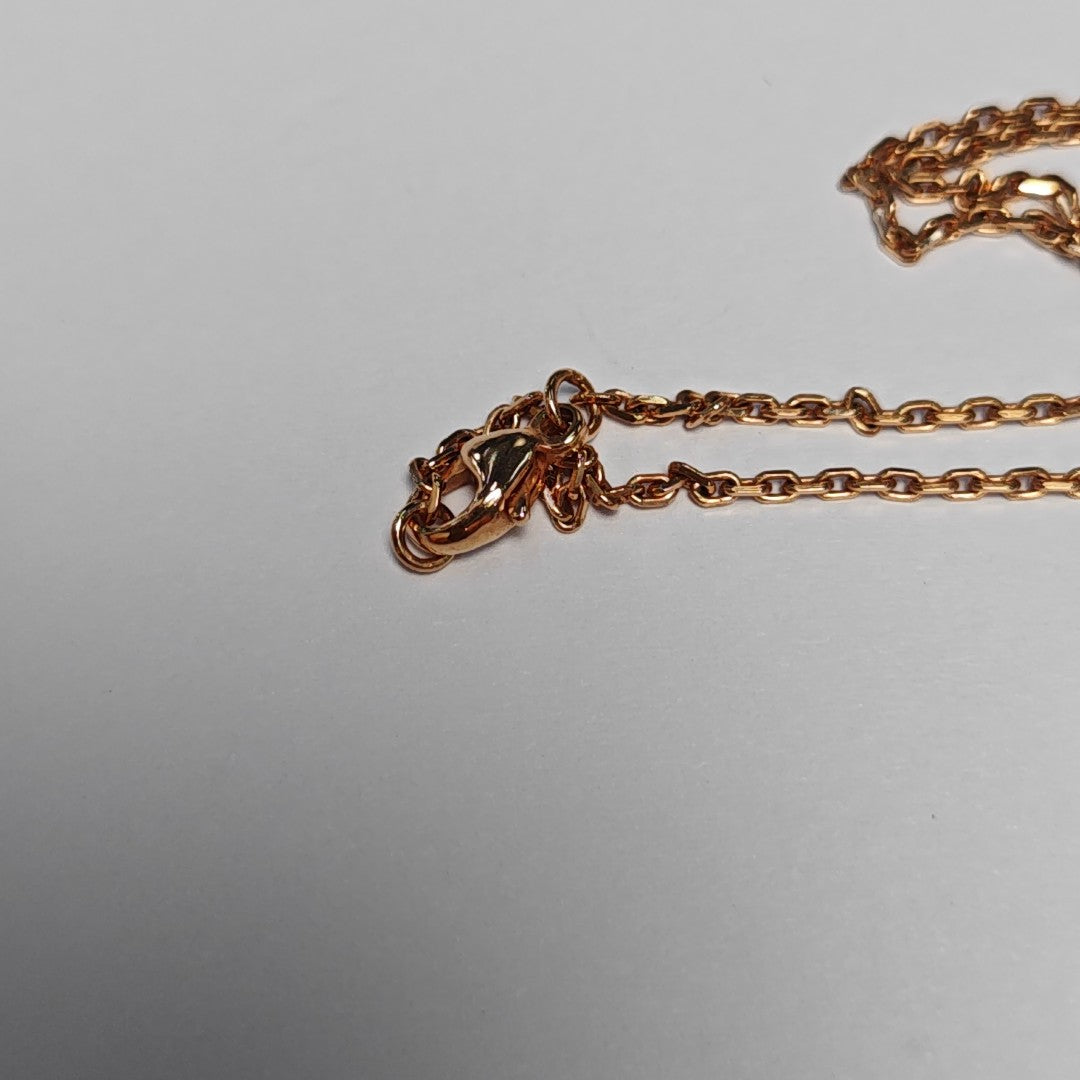 Pop H Metal Rose Gold Necklace