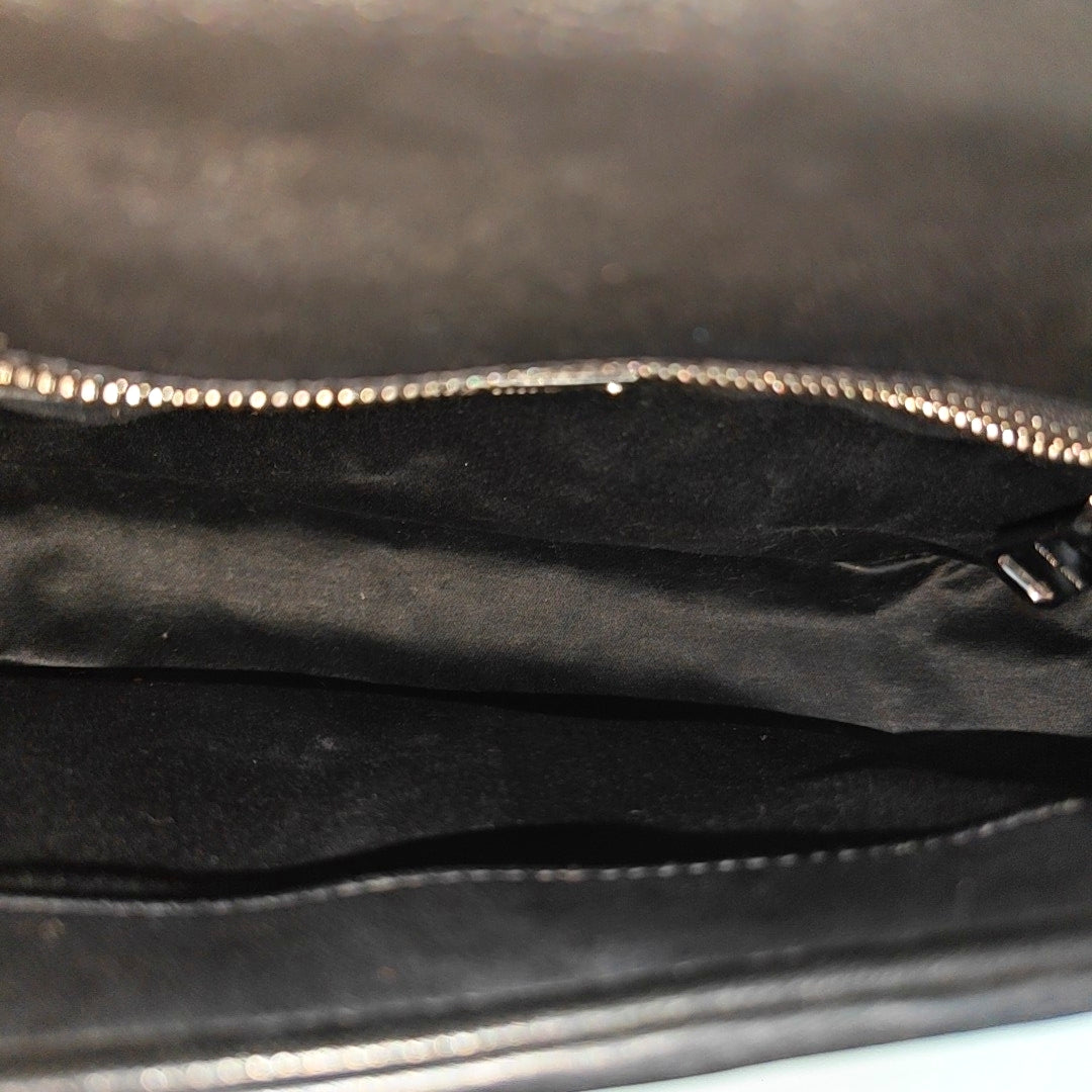 Quilted Lambskin Shoulder Bag Black