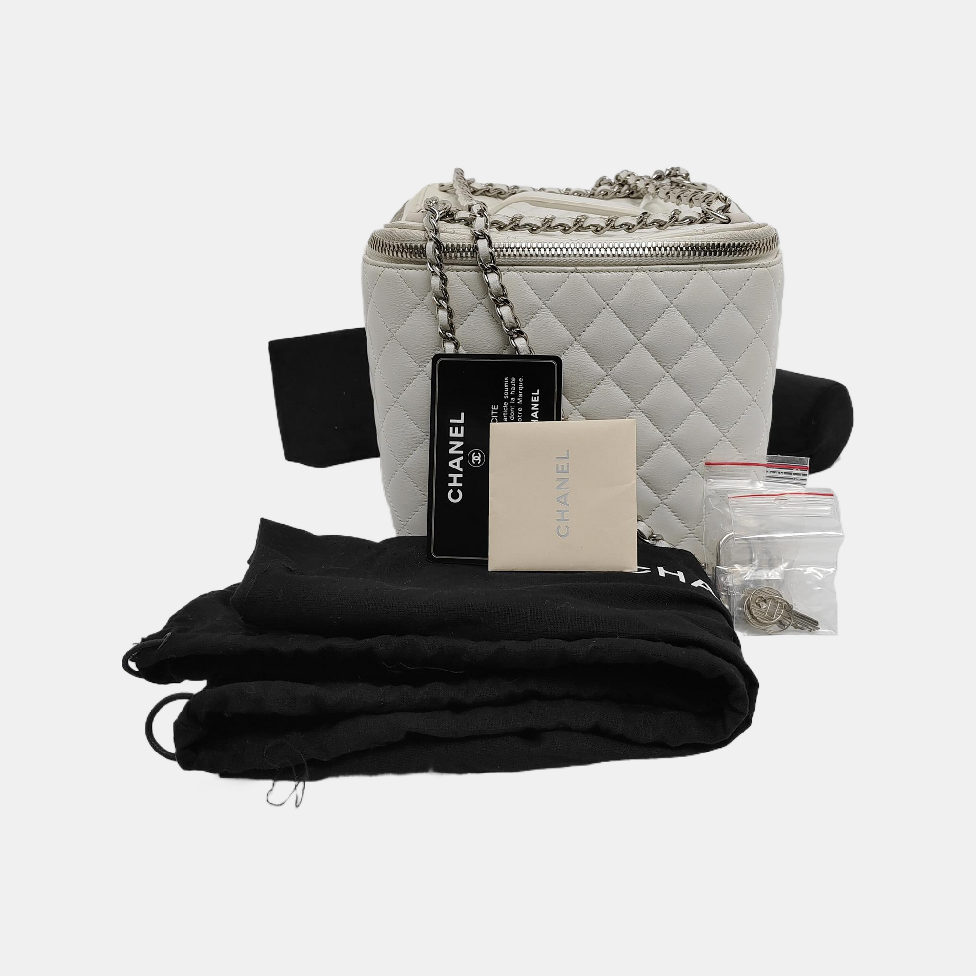 Quilted Lambskin White