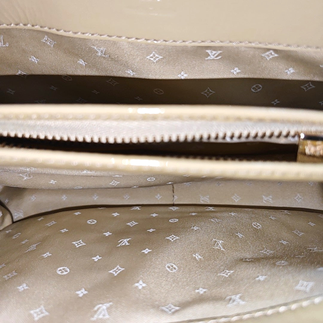 Patent Leather Top Handle Bag Yellow
