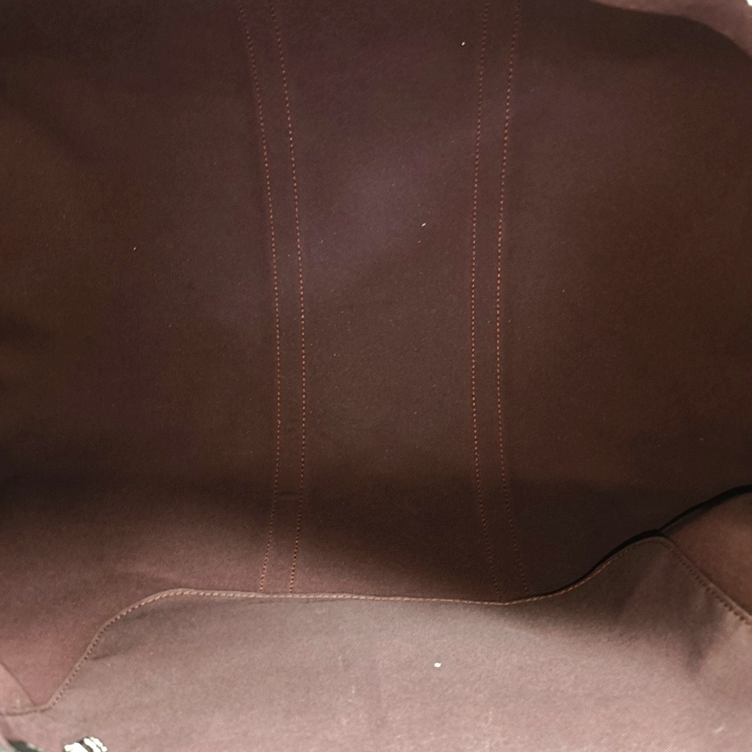 KEEPALL 55 Monogram Coated Canvas Brown