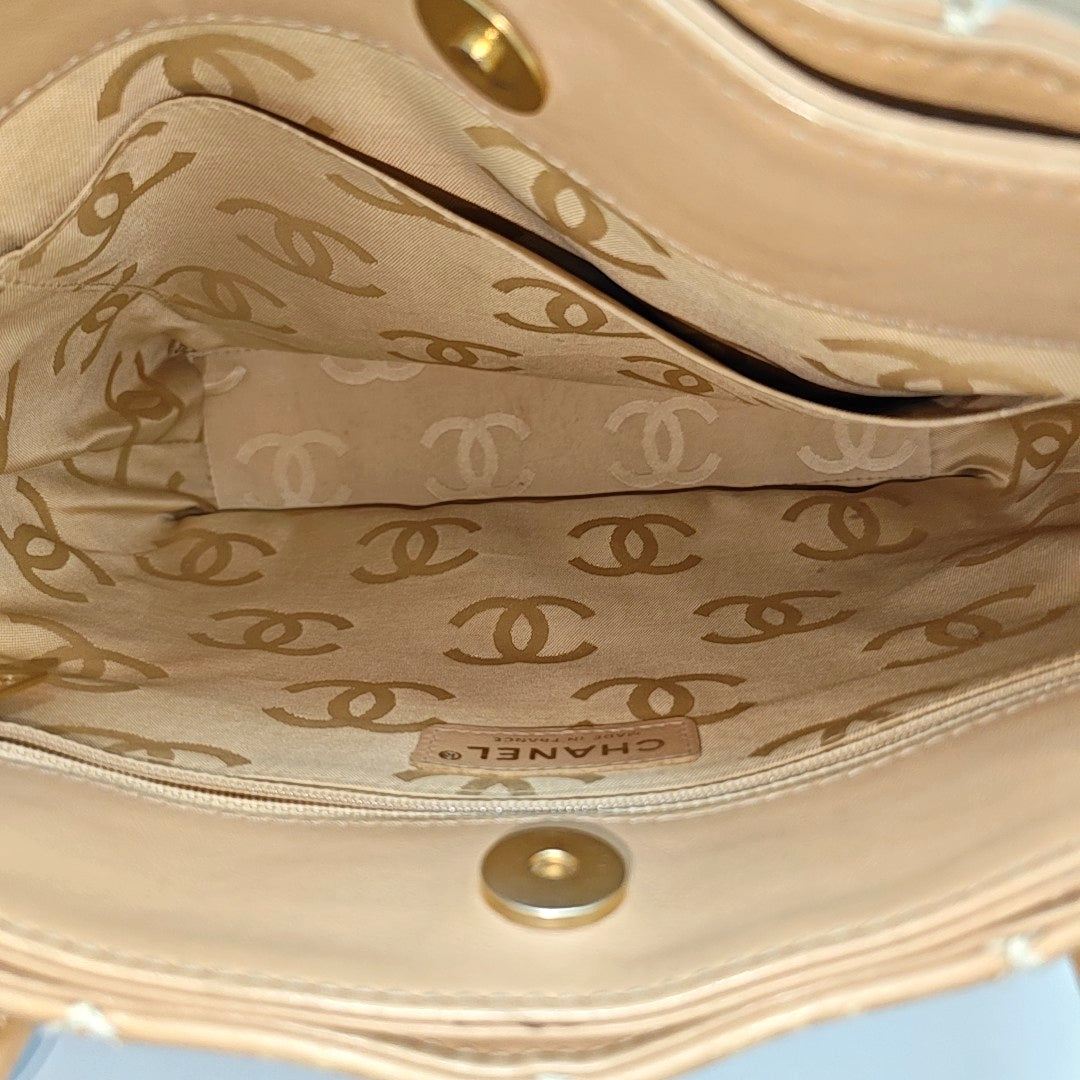 SURPIQUE Quilted Calfskin Beige