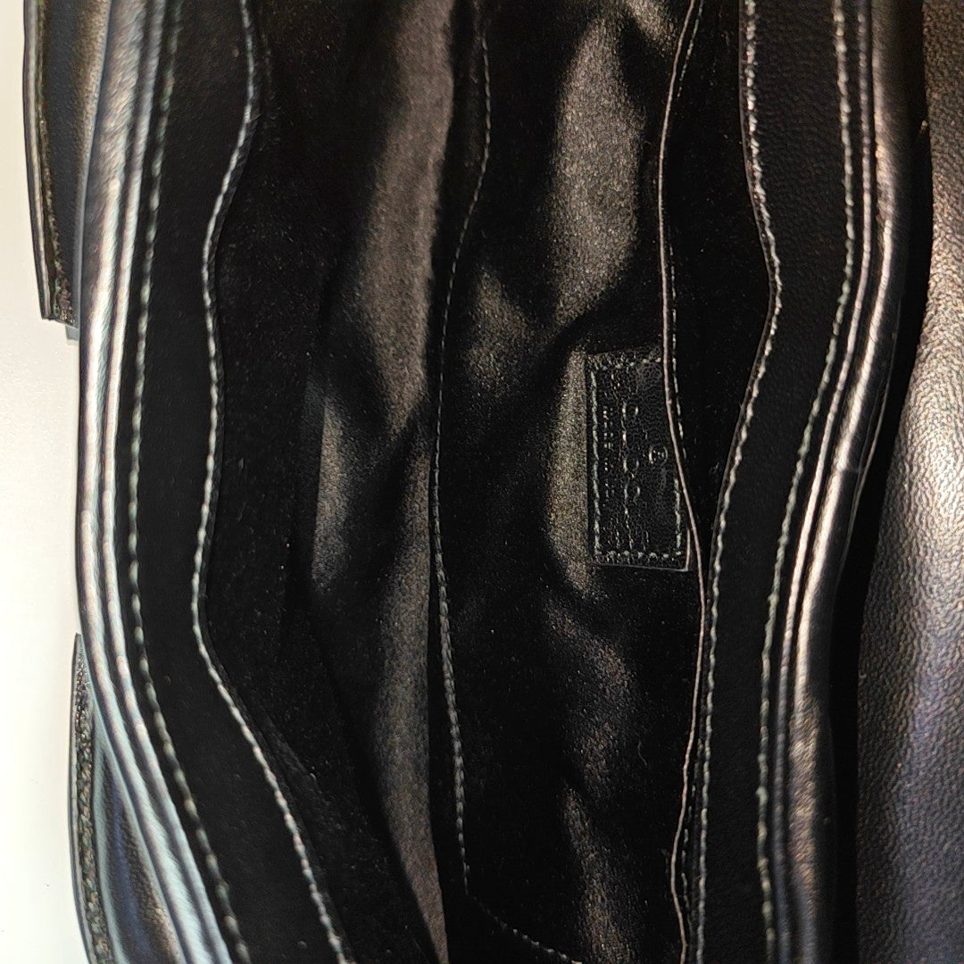 Horsebit Chain Medium Quilted Lambskin Black