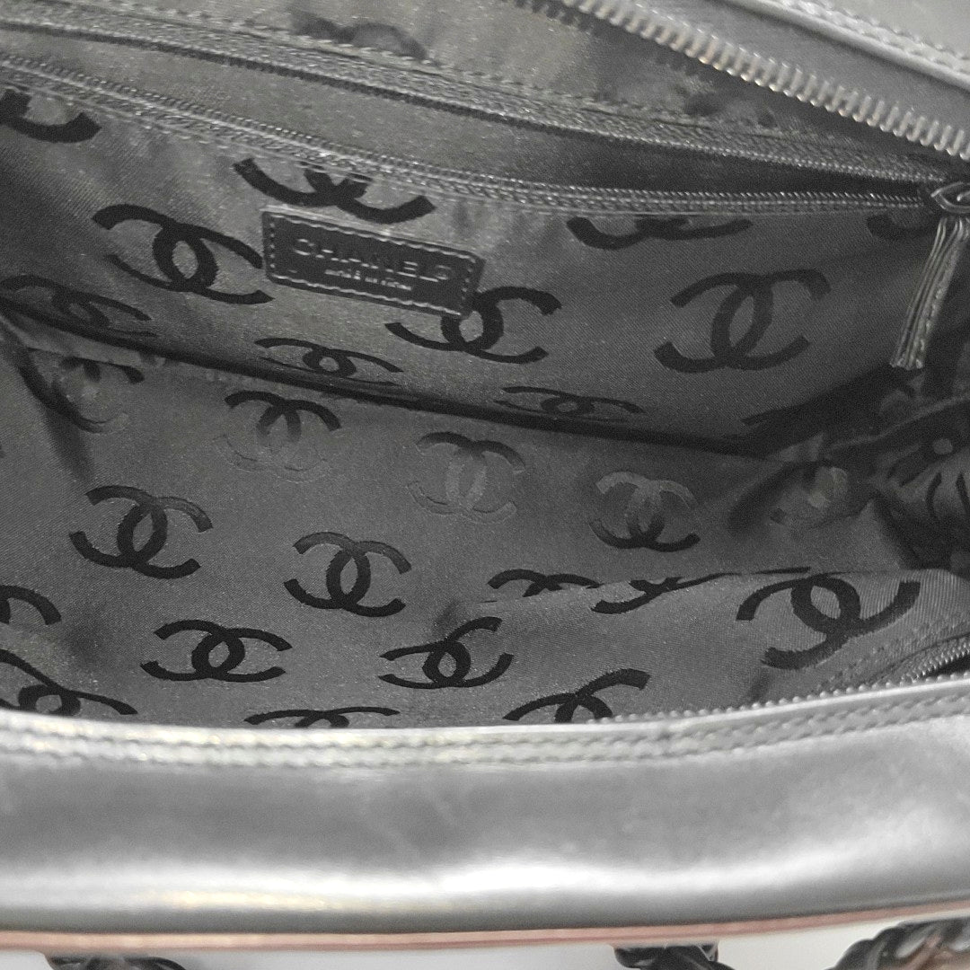 Calfskin Top Handle Bag Black