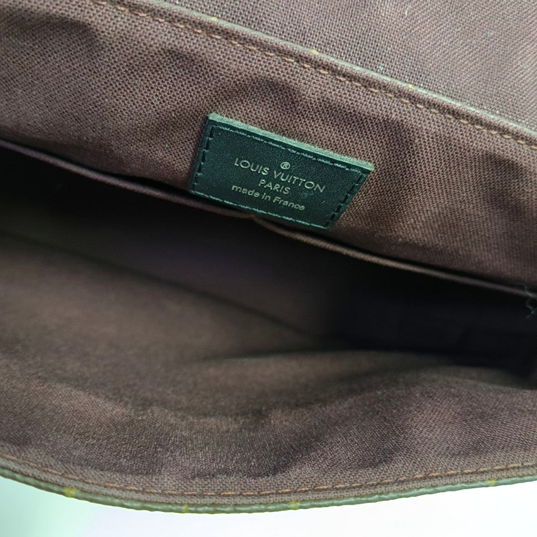 DISTRICT PM Monogram Coated Canvas Brown