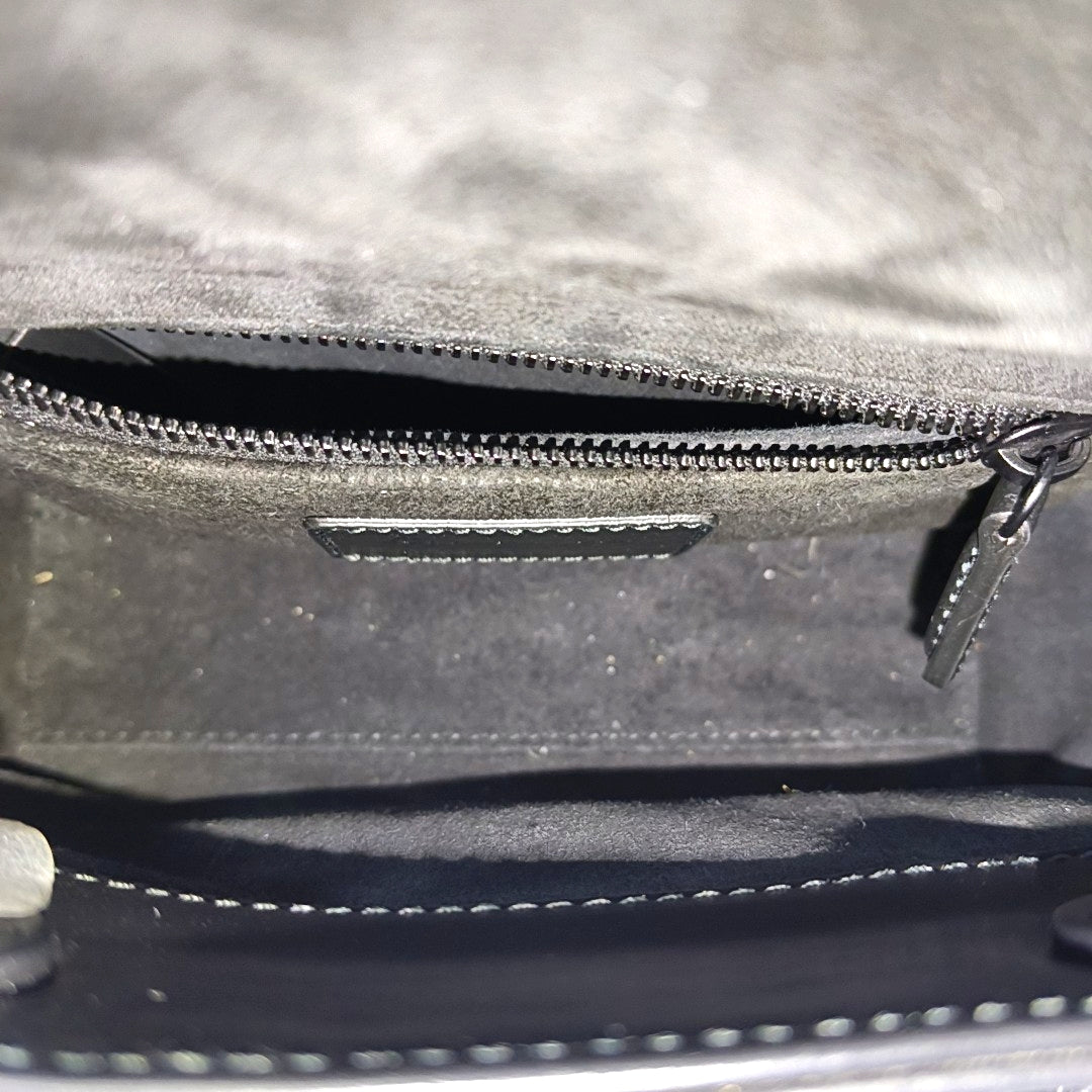 Lady Dior Mini Cannage Calfskin Black