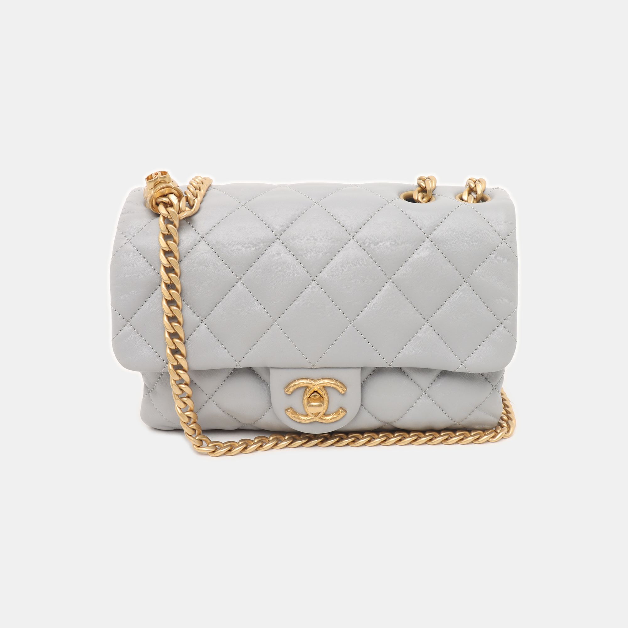 CLASSIC FLAP Mini Quilted Lambskin Gray