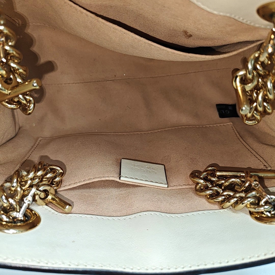 Padlock Small Monogram Coated Canvas Beige