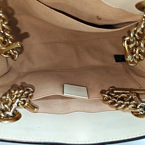 Padlock Small Monogram Coated Canvas Beige