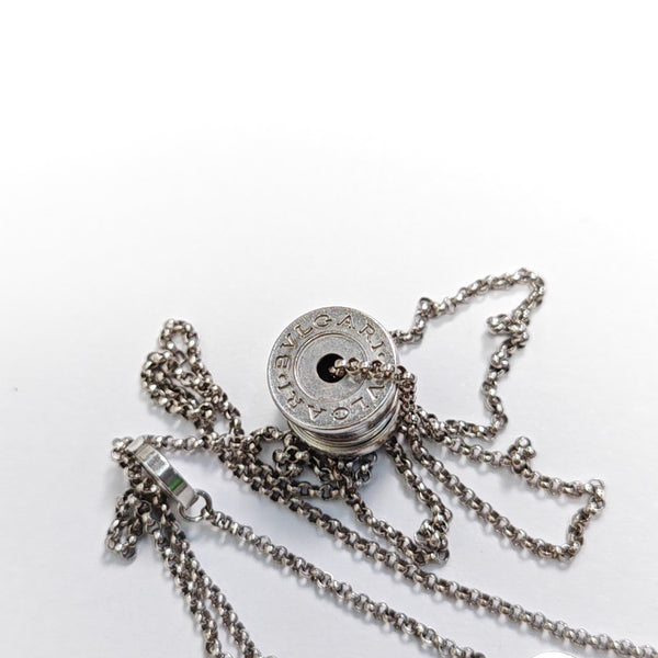 B.ZERO1 18k White Gold Silver Necklace