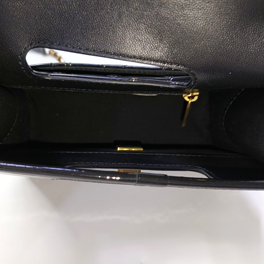 Mini Quilted Patent Leather Black