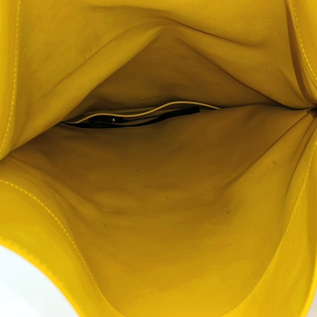 Calfskin Top Handle Bag Medium Yellow