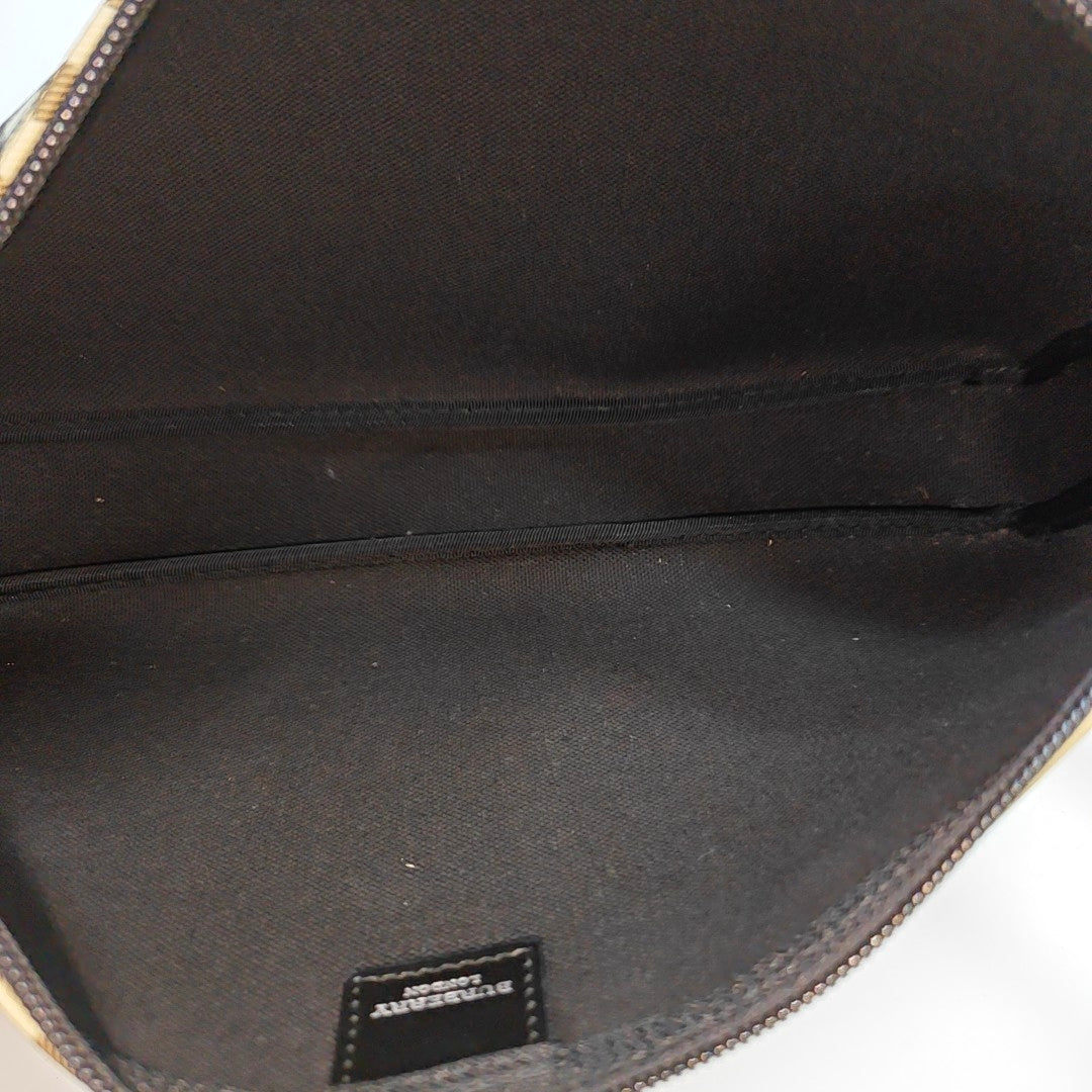 Coated Canvas Shoulder Bag Beige