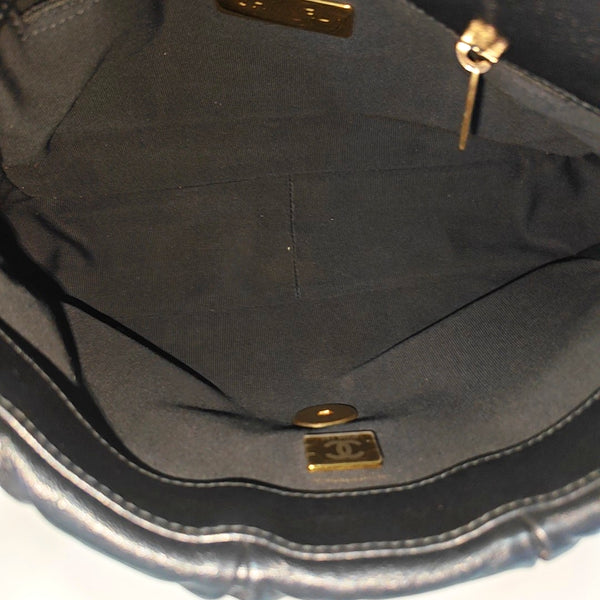 CHANEL 19 Small Quilted Lambskin Black