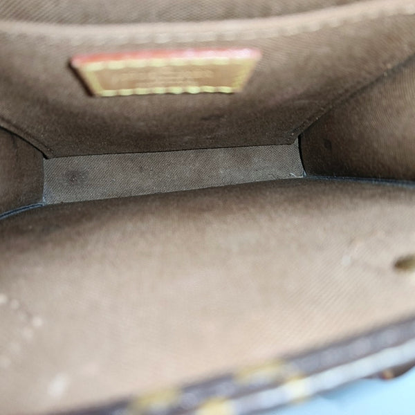 SAC PLAT Mini Monogram Coated Canvas Brown
