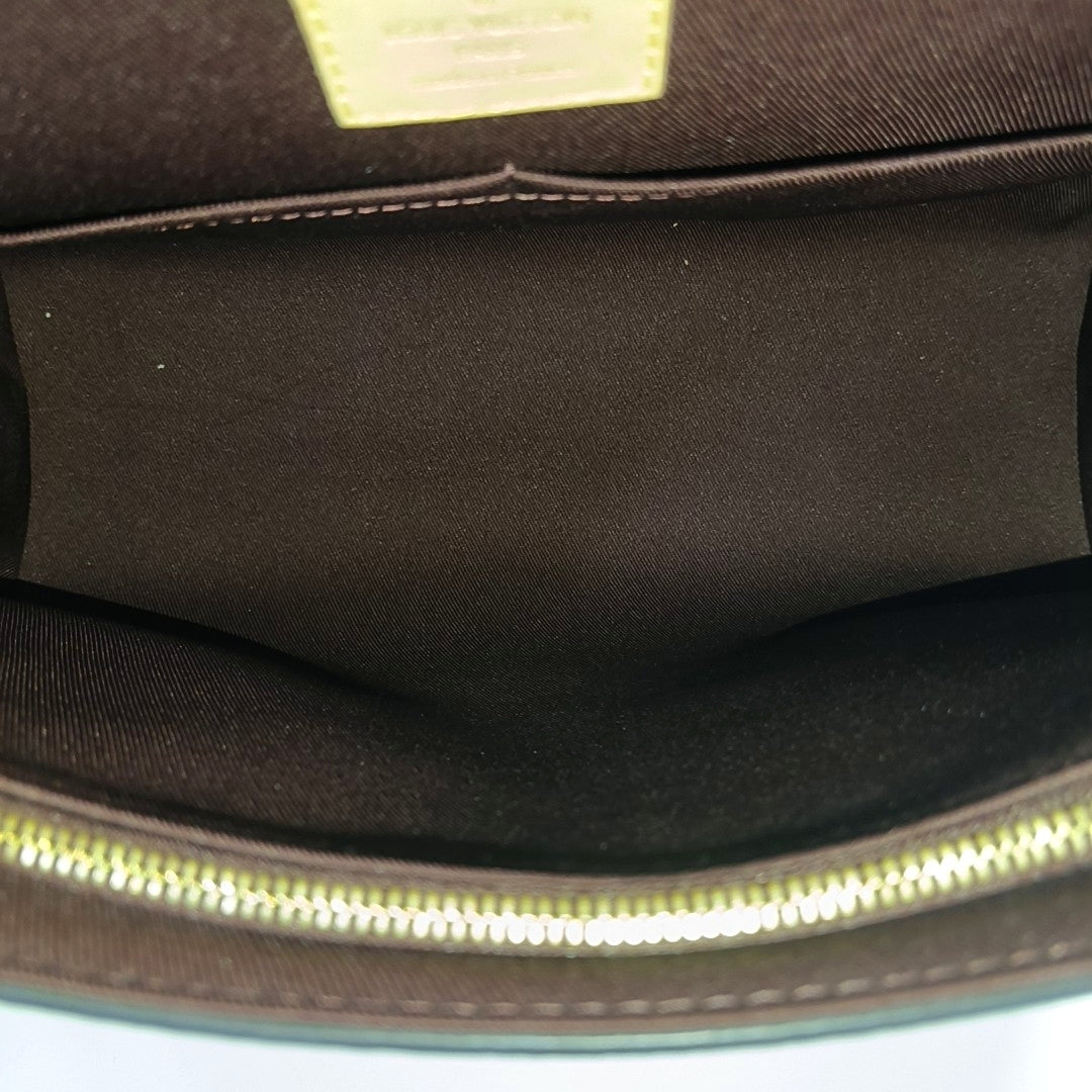 CLUNY MM Monogram Coated Canvas Brown