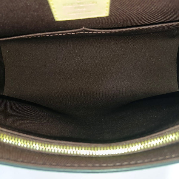CLUNY MM Monogram Coated Canvas Brown