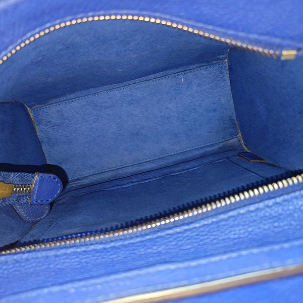 Authenticated pre-owned  LUGGAGE Nano Calfskin Blue - Tote Bag at Looply