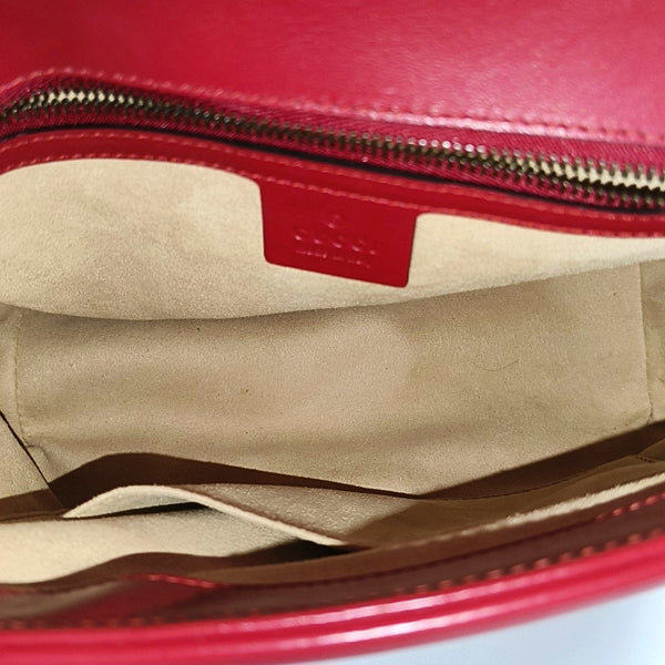 GG Marmont Small Quilted Calfskin Red
