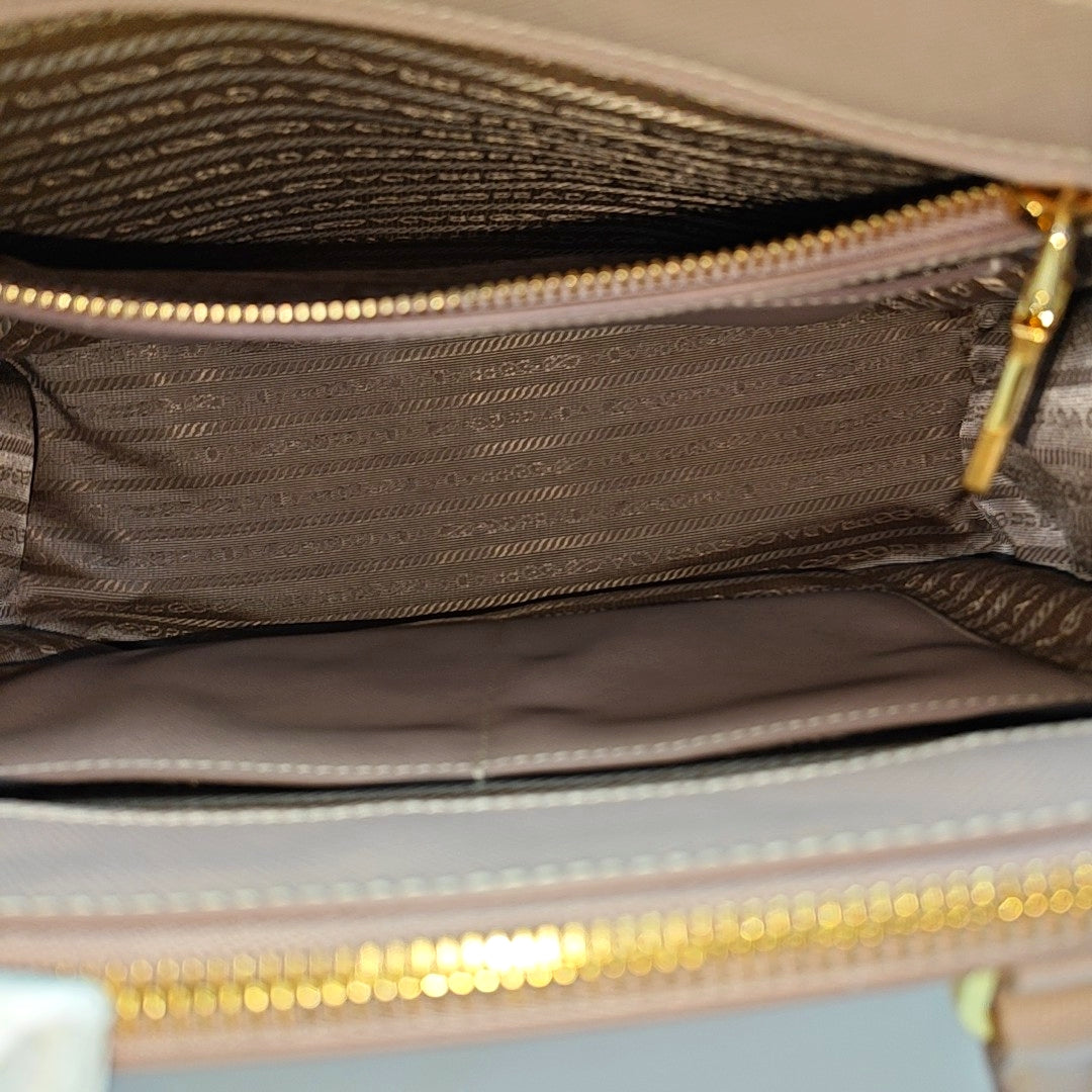 Galleria Large Saffiano Calfskin Pink