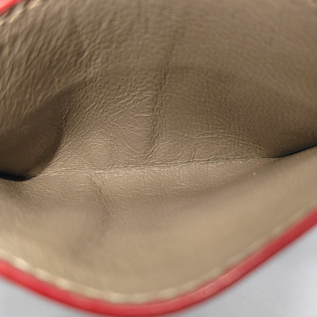 Calfskin Card Holder Red
