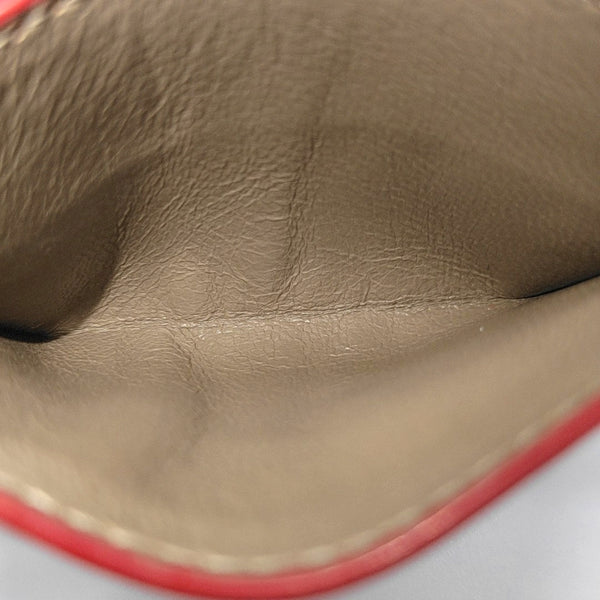 Calfskin Card Holder Red