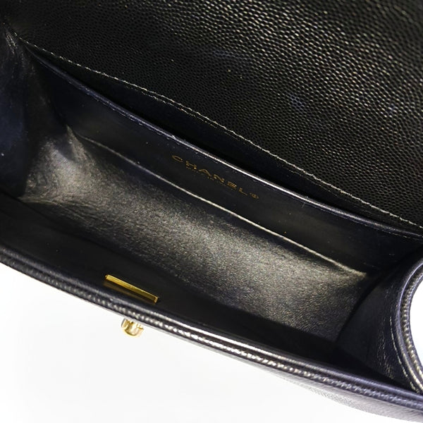 BOY CHANEL Small Quilted Grained Calfskin Black