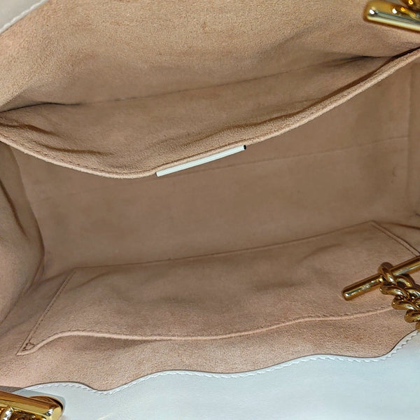 Padlock Small Monogram Coated Canvas Beige