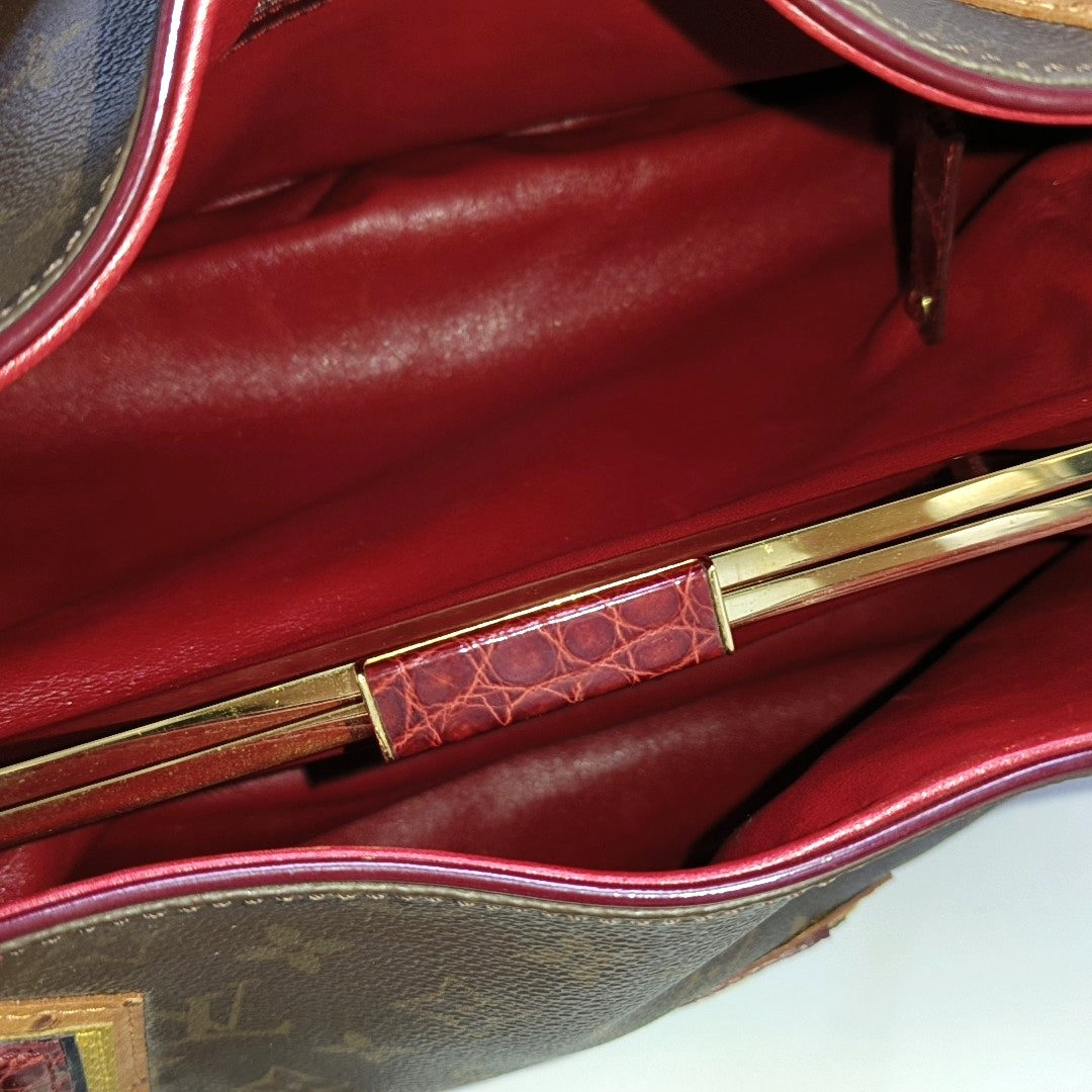 GRIET Monogram Coated Canvas Brown