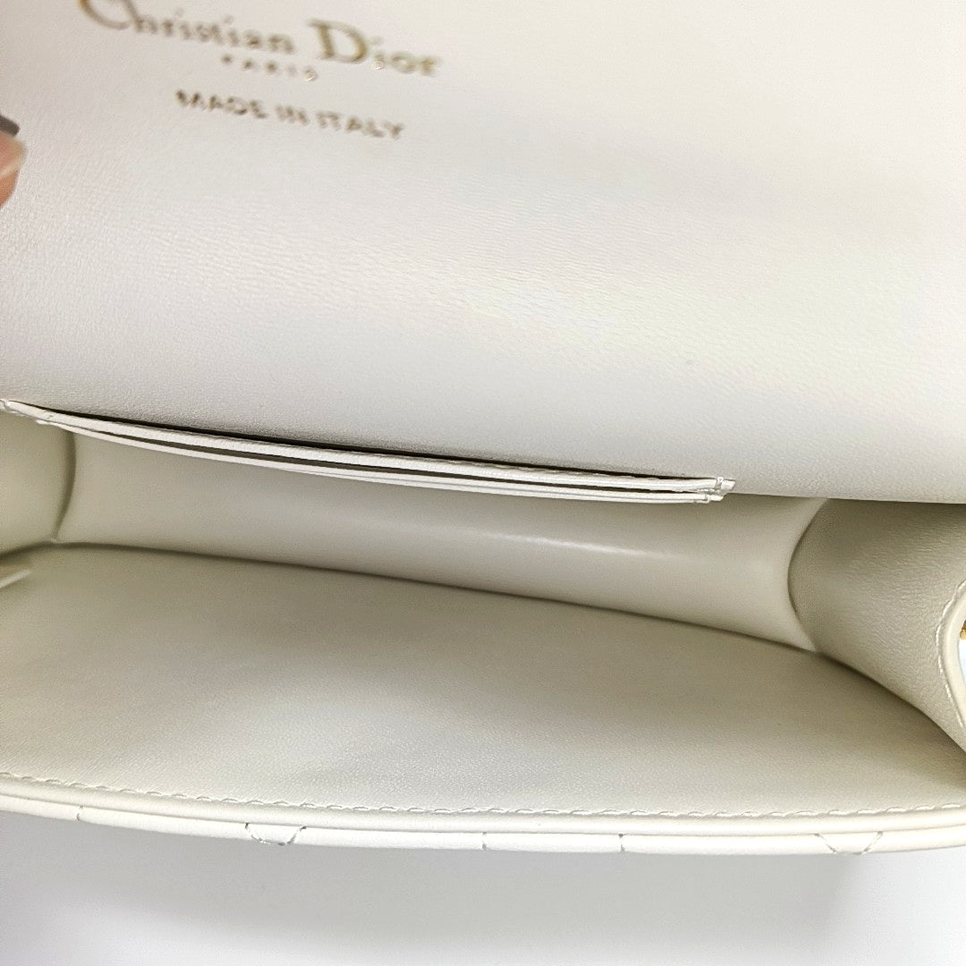 Miss Caro Cannage Lambskin White