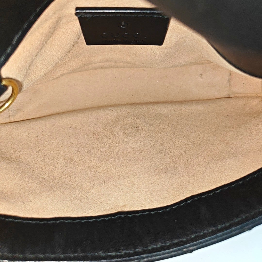 GG Marmont Mini Quilted Calfskin Black